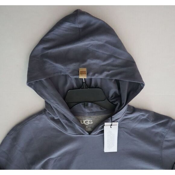 UGG 1133430 Men's Sz Medium Cyclone Blue Zachery Hooded Long Sleeve T-Shirt - Picture 7 of 10
